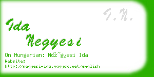 ida negyesi business card